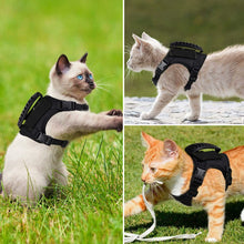 Load image into Gallery viewer, Outdoor Adjustable Cat Vest Waterproof Cat Clothes Escape-Proof Design Cat Chest Strap Special Vest for Walking Cats

