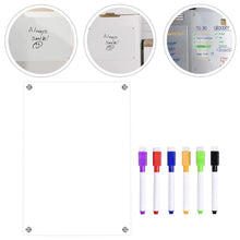 Load image into Gallery viewer, Magnetic Transparent Acrylic Week Plan Message Board Fridge Calendar Scratchable Magnetic Refrigerator Sticker
