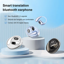 Load image into Gallery viewer, Single Ear AI Intelligent Translation Bluetooth Headset OWS Hanging Ear Long Endurance Sports Headset With Digital Display
