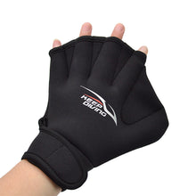 Load image into Gallery viewer, 1Pair 2MM Diving Swimming Training Webbed Gloves Wrist Adjustable Imitation Duck Feet Open Fingers Design Diving Equipment
