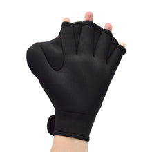 Load image into Gallery viewer, 1Pair 2MM Diving Swimming Training Webbed Gloves Wrist Adjustable Imitation Duck Feet Open Fingers Design Diving Equipment
