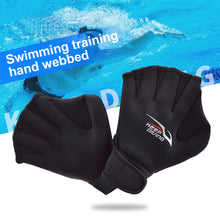 Load image into Gallery viewer, 1Pair 2MM Diving Swimming Training Webbed Gloves Wrist Adjustable Imitation Duck Feet Open Fingers Design Diving Equipment

