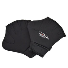 Load image into Gallery viewer, 1Pair 2MM Diving Swimming Training Webbed Gloves Wrist Adjustable Imitation Duck Feet Open Fingers Design Diving Equipment
