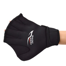 Load image into Gallery viewer, 1Pair 2MM Diving Swimming Training Webbed Gloves Wrist Adjustable Imitation Duck Feet Open Fingers Design Diving Equipment
