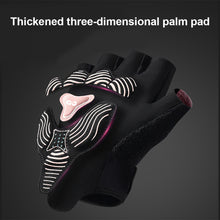 Load image into Gallery viewer, 1Pair Outdoor Non-Slip Shock-Absorbing Half-Finger Cycling Gloves Breathable Yoga Fitness Gloves Self-Adhesive Cloth Fixed
