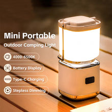 Load image into Gallery viewer, 1PC Outdoor Portable Camping Light Retro Atmosphere Light With Handle Type-C Charging Emergency Flashlight
