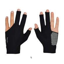 Load image into Gallery viewer, 1 Pair Three-Finger Billiard Gloves Splice Design With Non-Slip Mat Wear-Resistant Breathable Sports Gloves
