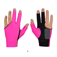 Load image into Gallery viewer, 1 Pair Three-Finger Billiard Gloves Splice Design With Non-Slip Mat Wear-Resistant Breathable Sports Gloves
