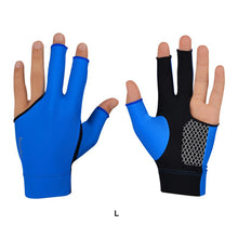 Load image into Gallery viewer, 1 Pair Three-Finger Billiard Gloves Splice Design With Non-Slip Mat Wear-Resistant Breathable Sports Gloves
