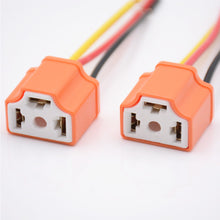 Load image into Gallery viewer, 2Pcs H4 Car Headlight Bulb Lampholder 3-hole Ceramic Wire Wiring Bulb Light Beam Socket Plug Auto Light Accessories

