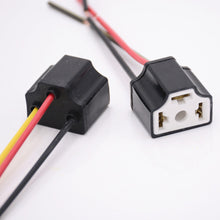 Load image into Gallery viewer, 2Pcs H4 Car Headlight Bulb Lampholder 3-hole Ceramic Wire Wiring Bulb Light Beam Socket Plug Auto Light Accessories
