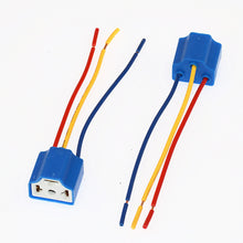 Load image into Gallery viewer, 2Pcs H4 Car Headlight Bulb Lampholder 3-hole Ceramic Wire Wiring Bulb Light Beam Socket Plug Auto Light Accessories
