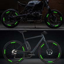 Load image into Gallery viewer, 20Pcs Wheel Hub Sticker Luminous Stripe Tape Car Motorcycle Decal Night Driving Safety Decorative Accessory
