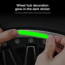 Load image into Gallery viewer, 20Pcs Wheel Hub Sticker Luminous Stripe Tape Car Motorcycle Decal Night Driving Safety Decorative Accessory
