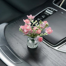 Load image into Gallery viewer, Mini Car Decoration Ornaments Babysbreath Jasmine Vase Glass Vase Micro Landscape Rabbit Car Interior Decoration Console
