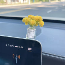 Load image into Gallery viewer, Mini Car Decoration Ornaments Babysbreath Jasmine Vase Glass Vase Micro Landscape Rabbit Car Interior Decoration Console
