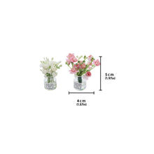 Load image into Gallery viewer, Mini Car Decoration Ornaments Babysbreath Jasmine Vase Glass Vase Micro Landscape Rabbit Car Interior Decoration Console
