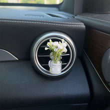 Load image into Gallery viewer, Mini Car Air Outlet Decoration Ornaments Babysbreath Jasmine Vase Glass Micro Landscape Interior Console
