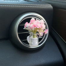 Load image into Gallery viewer, Mini Car Air Outlet Decoration Ornaments Babysbreath Jasmine Vase Glass Micro Landscape Interior Console
