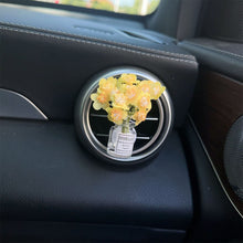 Load image into Gallery viewer, Mini Car Air Outlet Decoration Ornaments Babysbreath Jasmine Vase Glass Micro Landscape Interior Console
