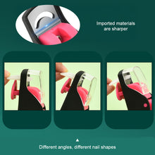 Load image into Gallery viewer, One Line Anti Splash Scissors DIY Nail Stainless Steel Nail Blade Scissors Extended Phototherapy Nail French U-shaped Nail Clipper
