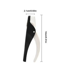 Load image into Gallery viewer, One Line Anti Splash Scissors DIY Nail Stainless Steel Nail Blade Scissors Extended Phototherapy Nail French U-shaped Nail Clipper
