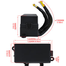 Load image into Gallery viewer, 12V Fuse Relay Box with 4 Relay Blocks 12-Way Fuse Holder Dual Pre-Wired Automotive Fuse Block with Cover for Car Truck Marine RV Boat
