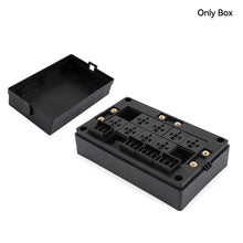 Load image into Gallery viewer, DC12V/24V 15-Way Fuse Relay Box with 10 40A Relays Fuse Block 4-Pin or 5-Pin Relays for Automotive Marine RV Boat
