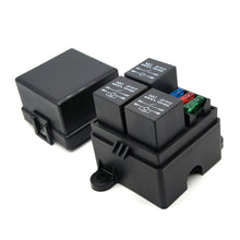 Load image into Gallery viewer, DC12V/24V Auto Car Truck 3 Way Fuse Holder Relay Holder Circuit Fuse Relay Holder 4-Pin or 5-Pin 40A 80A Relays

