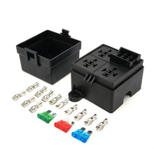 Load image into Gallery viewer, DC12V/24V Auto Car Truck 3 Way Fuse Holder Relay Holder Circuit Fuse Relay Holder 4-Pin or 5-Pin 40A 80A Relays
