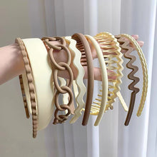 Load image into Gallery viewer, 9pcs/set Simple Versatile Non-slip Headband Multicolor Frosted Hair Hoop Hair Band Headwear Hair Styling Accessories for Women
