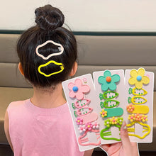 Load image into Gallery viewer, 6pcs/set Multicoloured Flower Hair Clip Bangs Hairpin Cute Cartoon Headwear Hair Styling Accessories for Children
