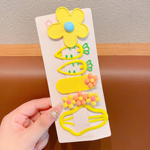 Load image into Gallery viewer, 6pcs/set Multicoloured Flower Hair Clip Bangs Hairpin Cute Cartoon Headwear Hair Styling Accessories for Children
