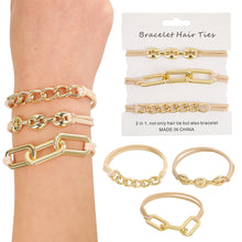 Load image into Gallery viewer, 3pcs/set Metal Chain Hair Rope Simple Versatile Durable Highly Elastic Alloy Rubber Band Hair Tie Headwear Hair Accessories

