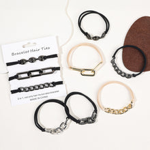 Load image into Gallery viewer, 3pcs/set Metal Chain Hair Rope Simple Versatile Durable Highly Elastic Alloy Rubber Band Hair Tie Headwear Hair Accessories
