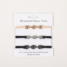 Load image into Gallery viewer, 3pcs/set Metal Chain Hair Rope Simple Versatile Durable Highly Elastic Alloy Rubber Band Hair Tie Headwear Hair Accessories
