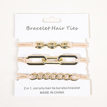 Load image into Gallery viewer, 3pcs/set Metal Chain Hair Rope Simple Versatile Durable Highly Elastic Alloy Rubber Band Hair Tie Headwear Hair Accessories
