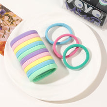 Load image into Gallery viewer, 10pcs/set Simple Mixed-color Hair Tie Soft Seamless Highly Elastic Durable Rubber Band Hair Rope Headwear Hair Accessories
