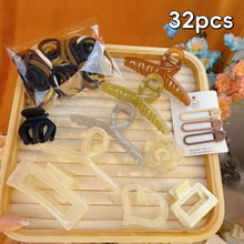 Load image into Gallery viewer, 32/67pcs Simple Versatile Hair Tie Hair Clip Set Temperamental Hairpin Highly Elastic Rubber Band Headwear Hair Accessories
