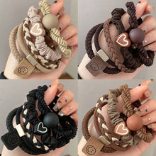 Load image into Gallery viewer, 5pcs/set Simple Mixed Style Hair Tie Highly Elastic Durable Versatile Rubber Band Headwear Hair Accessory for Women
