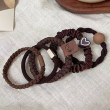 Load image into Gallery viewer, 5pcs/set Simple Mixed Style Hair Tie Highly Elastic Durable Versatile Rubber Band Headwear Hair Accessory for Women
