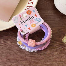 Load image into Gallery viewer, 4pcs/set Colorful Versatile Hair Tie Highly Elastic Durable Simple Rubber Band Hair Band Headwear Hair Accessories
