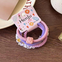 Load image into Gallery viewer, 4pcs/set Colorful Versatile Hair Tie Highly Elastic Durable Simple Rubber Band Hair Band Headwear Hair Accessories
