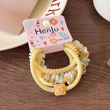 Load image into Gallery viewer, 4pcs/set Colorful Versatile Hair Tie Highly Elastic Durable Simple Rubber Band Hair Band Headwear Hair Accessories
