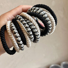 Load image into Gallery viewer, 15pcs/set Braided Highly Elastic Hair Tie Durable Multi-colored Thick High Ponytail Rubber Band Headwear Hair Accessories
