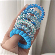 Load image into Gallery viewer, 6pcs/set Gradient Telephone Wire Hair Tie Seamless Versatile Translucent Rubber Band Headwear Hair Accessories for Women
