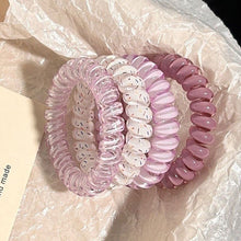 Load image into Gallery viewer, 6pcs/set Gradient Telephone Wire Hair Tie Seamless Versatile Translucent Rubber Band Headwear Hair Accessories for Women
