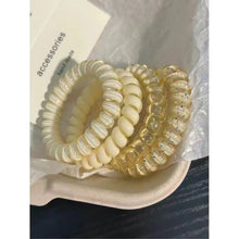 Load image into Gallery viewer, 6pcs/set Gradient Telephone Wire Hair Tie Seamless Versatile Translucent Rubber Band Headwear Hair Accessories for Women
