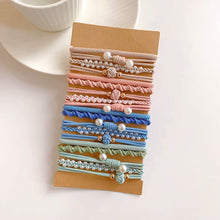 Load image into Gallery viewer, Multicolor Multistyle Hair Tie Set Simple Temperamental Highly Elastic Rubber Band Ponytail Hair Rope Headwear Hair Accessories
