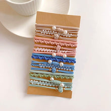 Load image into Gallery viewer, Multicolor Multistyle Hair Tie Set Simple Temperamental Highly Elastic Rubber Band Ponytail Hair Rope Headwear Hair Accessories
